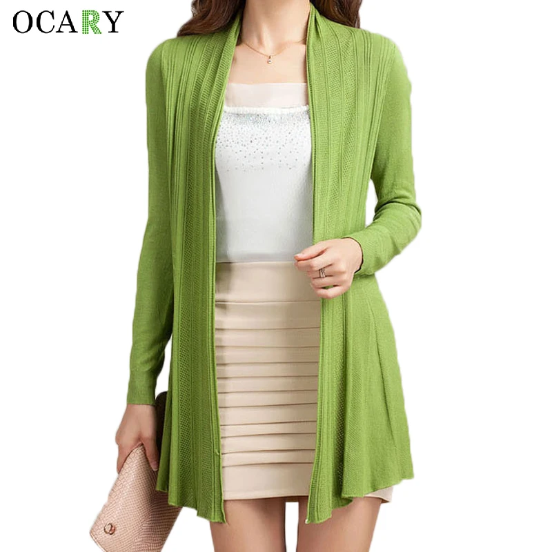 Женский вязаный сарафан повседневный весенний свободный кардиган крючком