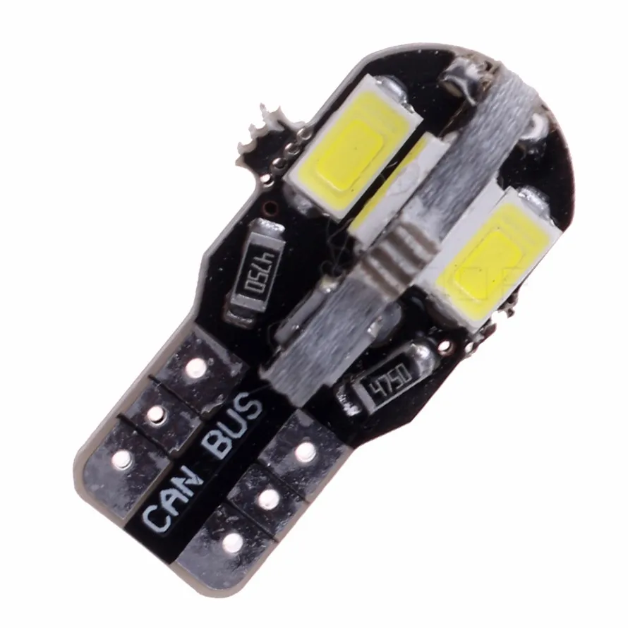 10 шт. T10 8SMD 5630 Светодиодный светильник для автомобиля Canbus NO OBC Ошибка Авто Клин