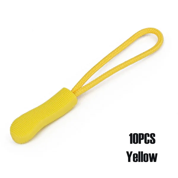 Yellow 10/20 штук застежка-молния тянуть Замена шнура застежка-молнии ремень Lariat черный DIY Одежда сумка рюкзак аксессуары зажим для одежды пулер застежка-молнии - Цвет: Yellow