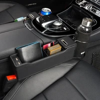 usb car organizer seat crevice storage bag auto phone holder pouch gap key cigarette wallet stowing tidying for bmw accessories