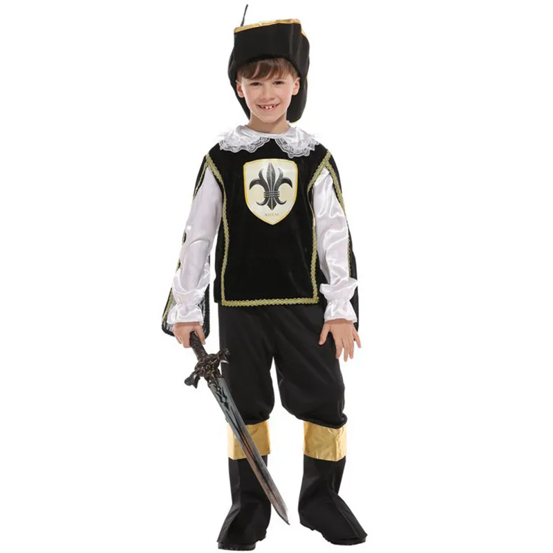 M-XL Boys the crusades Cosplay Children Halloween Warrior knight Costume Carnival Purim parade Stage play Masquerade party dress |