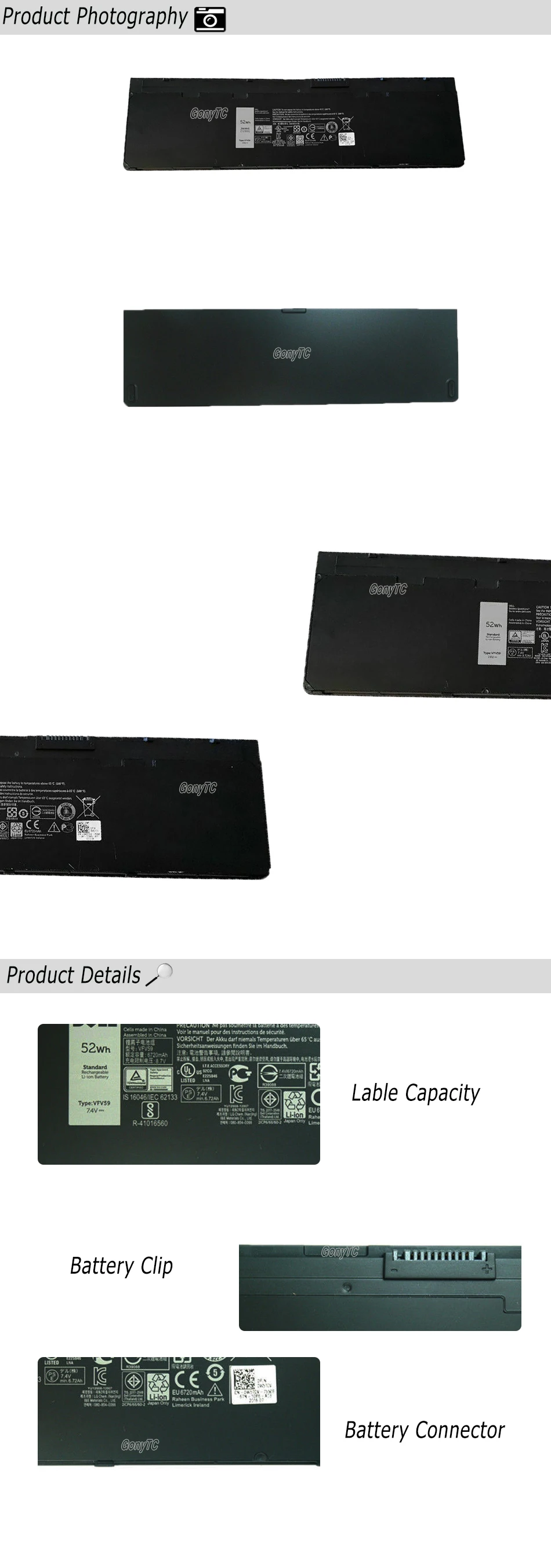 7,4 В 52wh VFV59 W57CV GVD76 ноутбук Батарея для DELL Latitude E7240 E7250 W57CV 0W57CV WD52H GVD76 VFV59 натуральная кожа