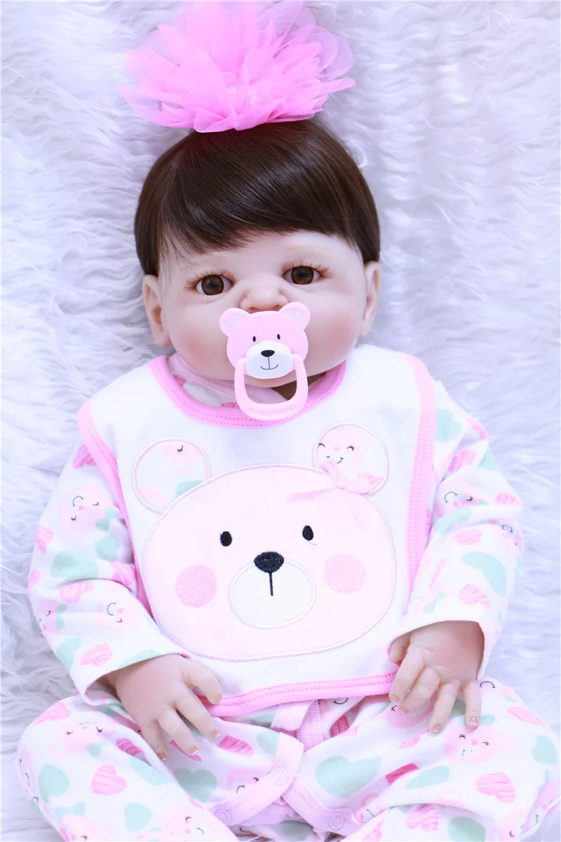 NPK reborn babies doll toy 22&quot full silicone girl baby for child gift real new born bebe-reborn menina bonecas | Игрушки и хобби