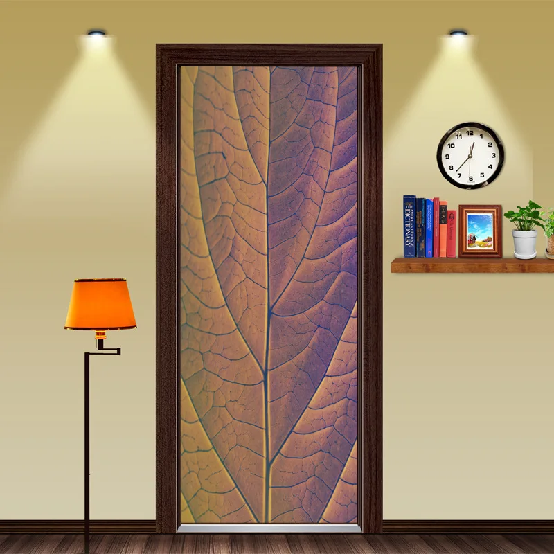 

3D Vivid Leaf Tree Fridge Door Sticker Wallpaper Wall Sticker Refrigerator Cover Window Film Living Room Bedroom Home Decor