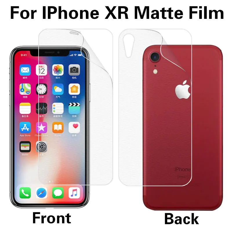 1 пара Антибликовая матовая защитная пленка для Iphone XS XR MAX|Защитные стёкла и