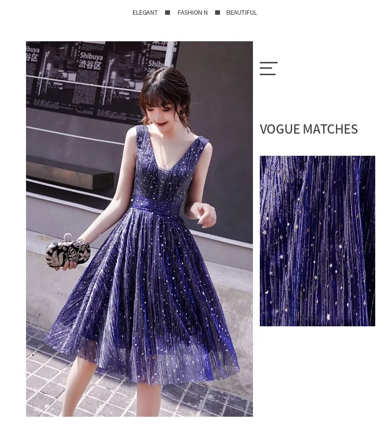 Royak Blue Evening Gowns for Women Robe De Soiree Starry Sky Fashion Evening Dress Party Elegant Arabic Long Formal Dress ES2553