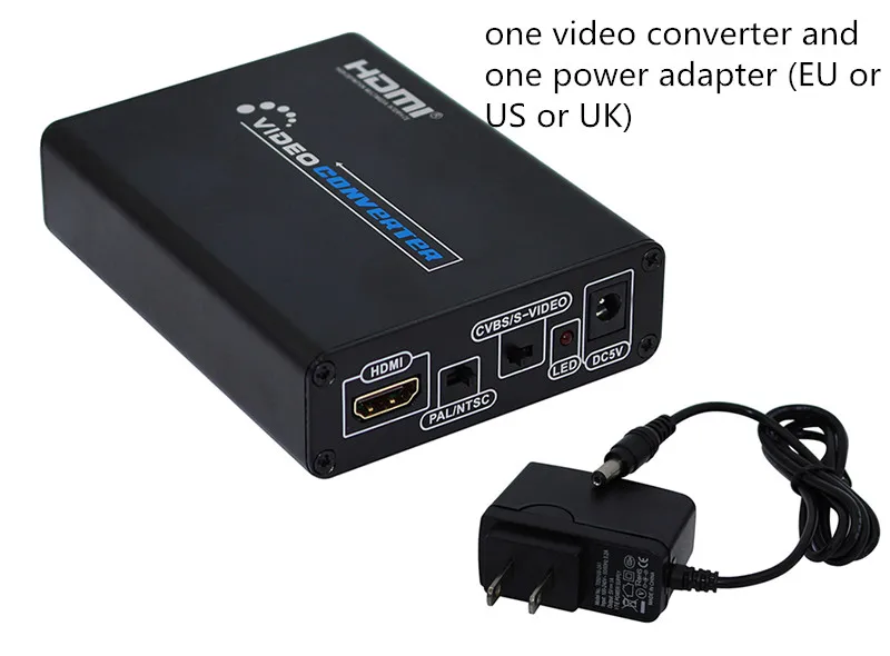 HDMI К AV S-Video CVBS видео преобразователь HDMI к SVIDEO+ S видео коммутатор адаптер HD 3RCA PAL/NTSC Переключатель для ТВ ПК Blue-Ray DVD - Цвет: adapter