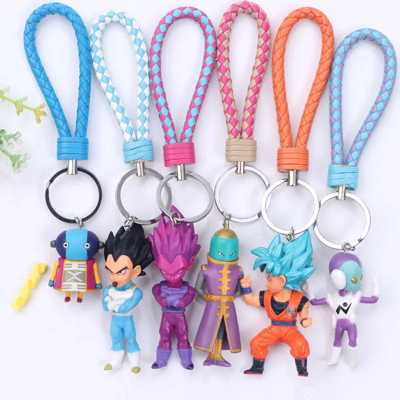 Аниме Dragon Ball Z WCF брелок DBZ Супер Саян Гоку vegeta gohan Majin изображение брелки для ключей брелок