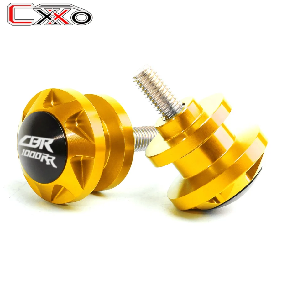 Золотой M8 для HONDA CBR1000RR 2004 2005 2006 2007 2008 2009 2010 2011 мотоцикла высокое качество подвеска задней рамы подставка для слайдеров винты - Цвет: Золотой