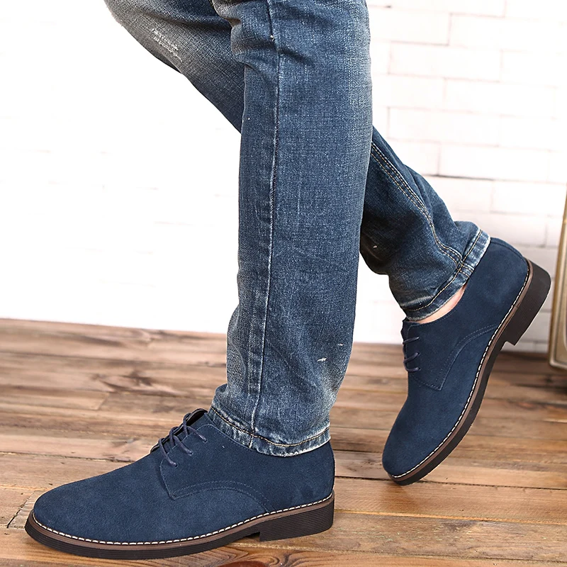 VESONAL Brand 2019 Vintage Suede Leather Men Shoes Oxford Casual Classic Sneakers For Male Comfortable Footwear Big Size 38-46 | Обувь