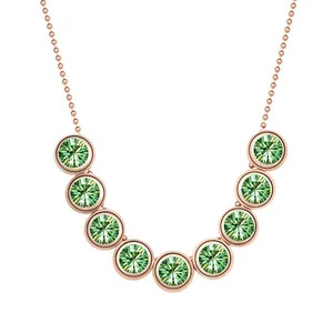 SHDEDE австрийский кристалл от Swarovski женское ожерелье с подвеской высокое качество Стразы колье винтажное модное ювелирное изделие-5182 - Окраска металла: Green