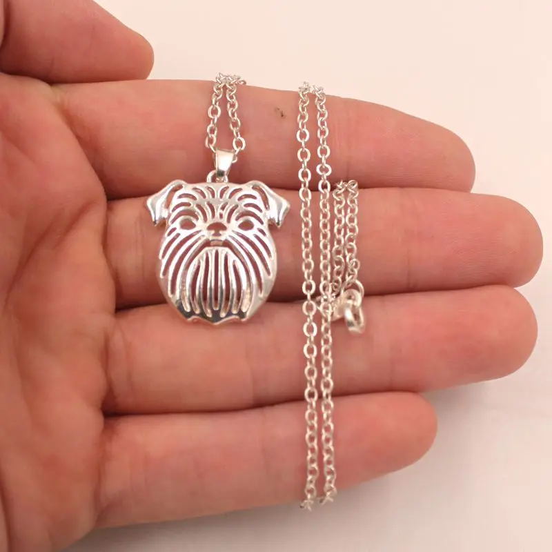 Ожерелье-цепочка с подвеской в виде собаки Грифон | Украшения и аксессуары