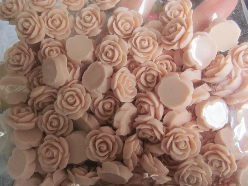 100pcs 18mm rubber pink beautiful rose blank flatback resin cabochon charm findingphone decoration kitdiy accessory jewellery free global shipping