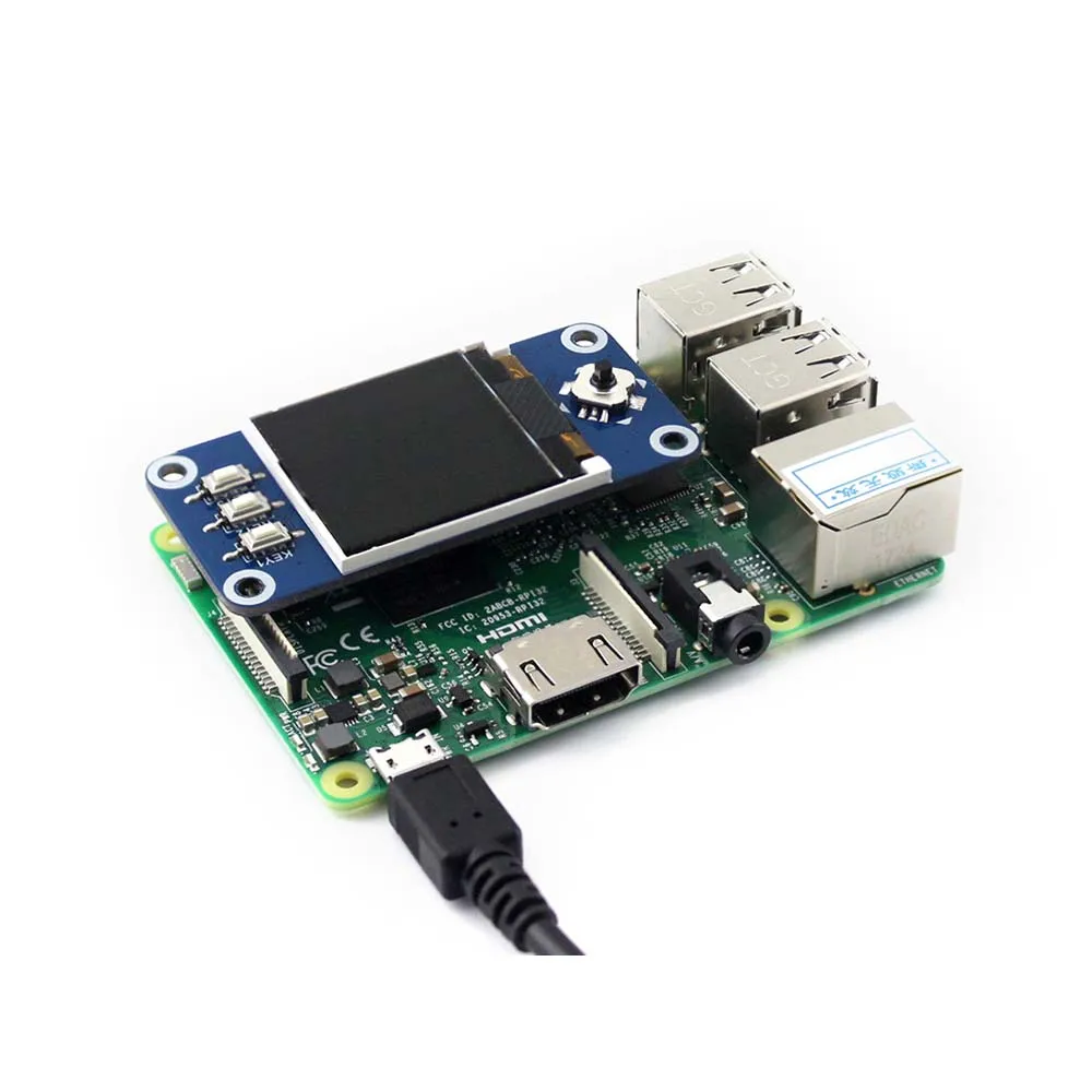 ЖК дисплей 1 44 дюйма для Raspberry Pi 2B/3B/3B +/Zero W 128x128 пикселей интерфейс SPI драйвер