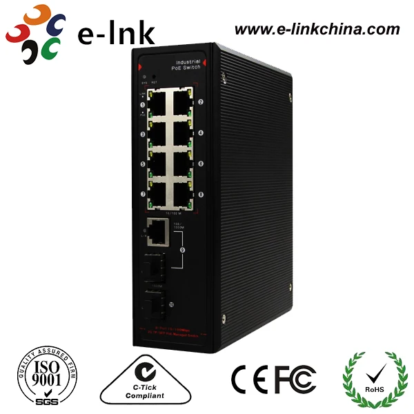 

10/100M 8TX + 2FX 30W PoE Industrial Ethernet Switch