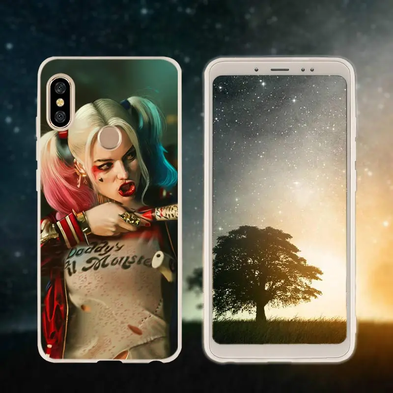 Silicone 6 Etui чехол для телефона для Xiaomi redmi Примечание 8 iPhone 7 6 plus 5 iPad Pro redmi 7 8 6pro 6a s2 5a 4a 4x y3 5plus 7A "," Харли Квинн "Джокер", с принтами "отряд самоубийц"," - Цвет: Silicone 6