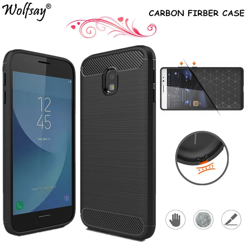Wolfsay СПС чехол для телефона Samsung Galaxy J3 2017 J330 резиновый силиконовый мягкий Fundas