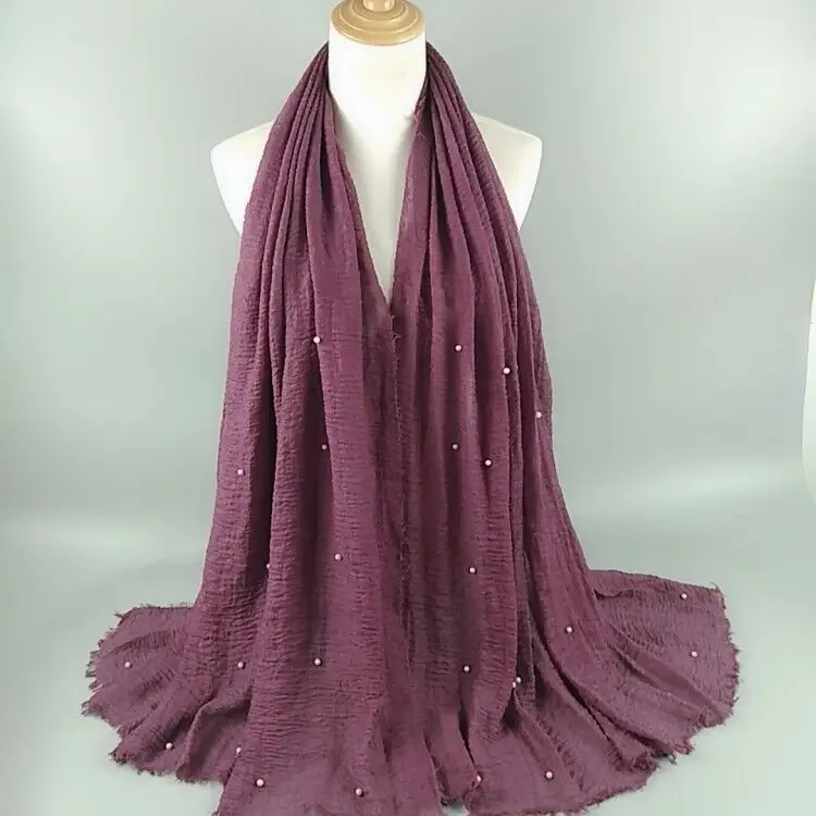 Хлопковый мусульманский хиджаб Женская Стандартная голова нижнего шарфа