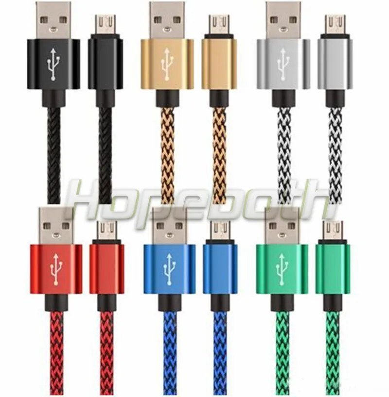 Кабель Micro USB в нейлоновой оплетке 5 В 2 А кабель для зарядки и синхронизации