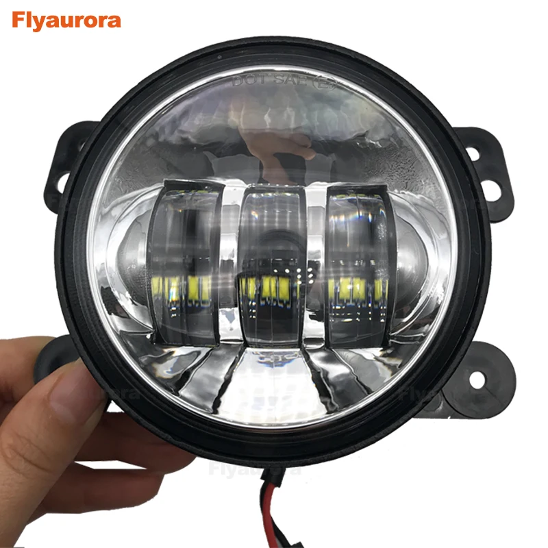 Flyaurora 2 шт./пара 4-дюймовые круглые светодиодные противотуманные фары линзы