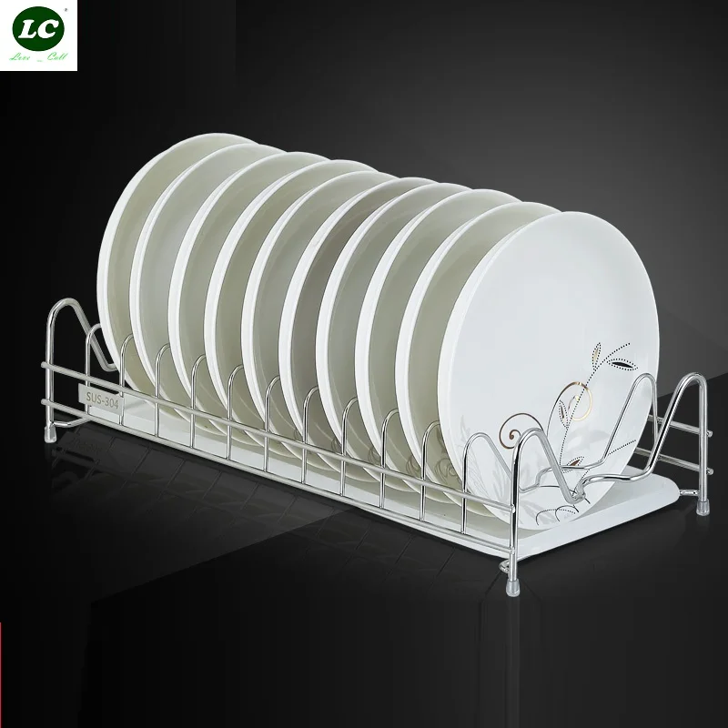 

Home Storage Organization Storage Holders Racks 304 Stainless Steel Kitchen Rack Dish Plates Rack