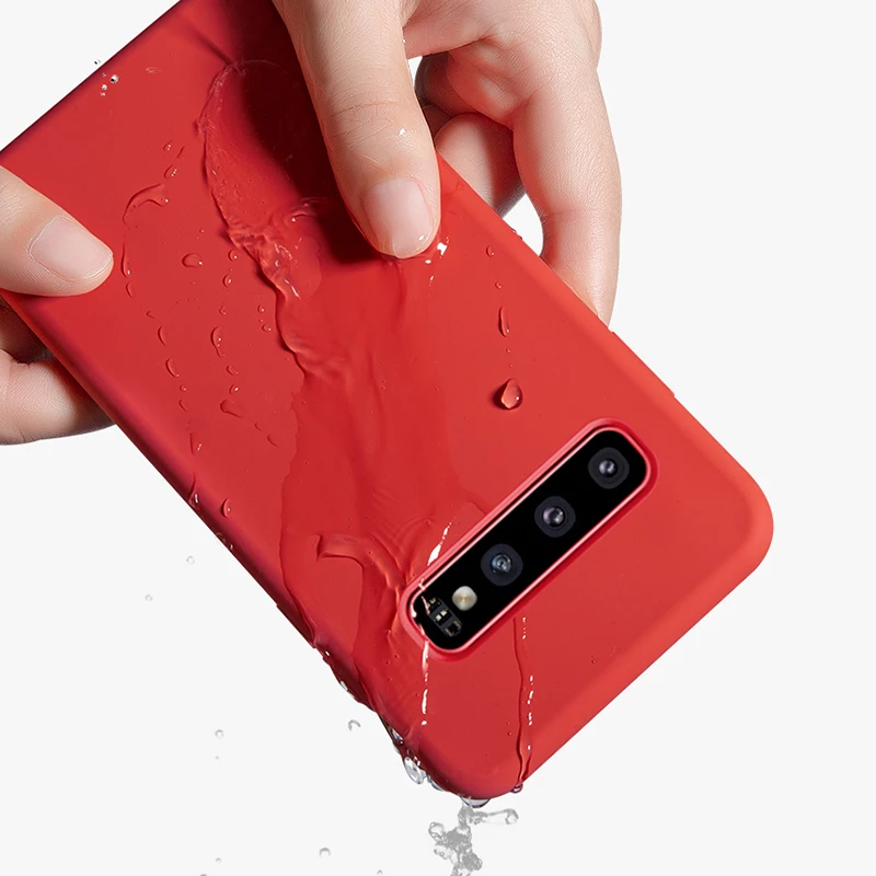 Soft Liquid Silicone Case for Samsung Galaxy S10e S10 Plus phone case tpu protection back cover s10+ s10plus s 10 e funda couqe |