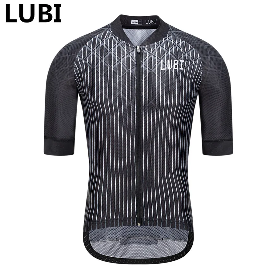 only jersey LUBI черный синий мужской летний Pro Team Велоспорт Джерси с коротким рукавом велосипедная рубашка дышащая одежда для гонок MTB Одежда для велоспорта - Цвет: only jersey