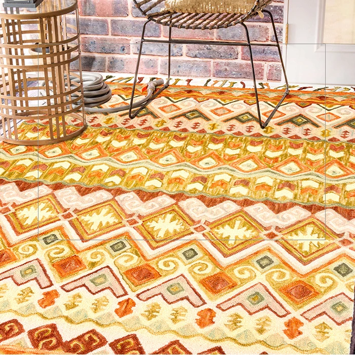 Kilim 100% шерстяной цветочный ковер для гостиной геометрический индийский