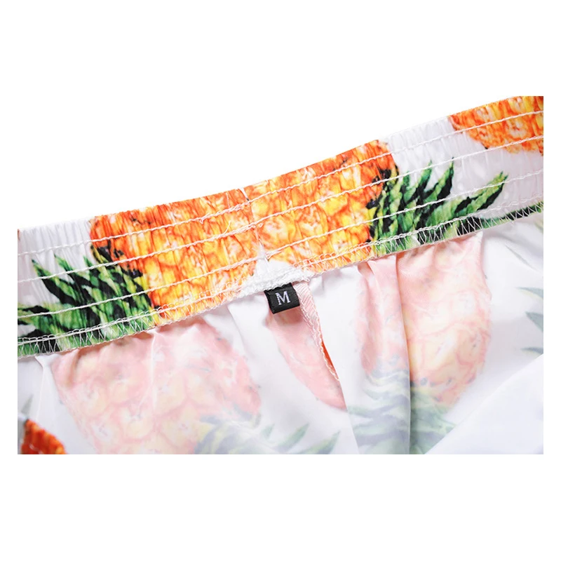 2018 Summer New Style Men's Creative Pineapple Beach Tide Brand Street Leisure Short Pants Loose Drawstring Big Size | Мужская