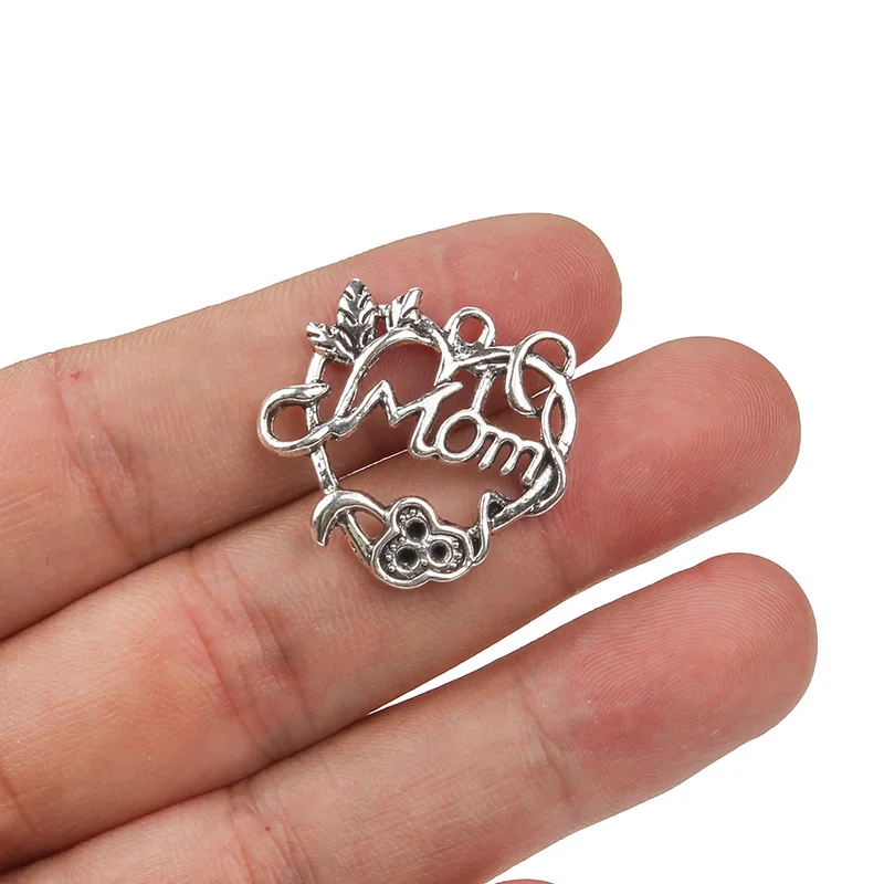 10 шт./лот подвески из сплава и металла в античном стиле серебристого цвета с