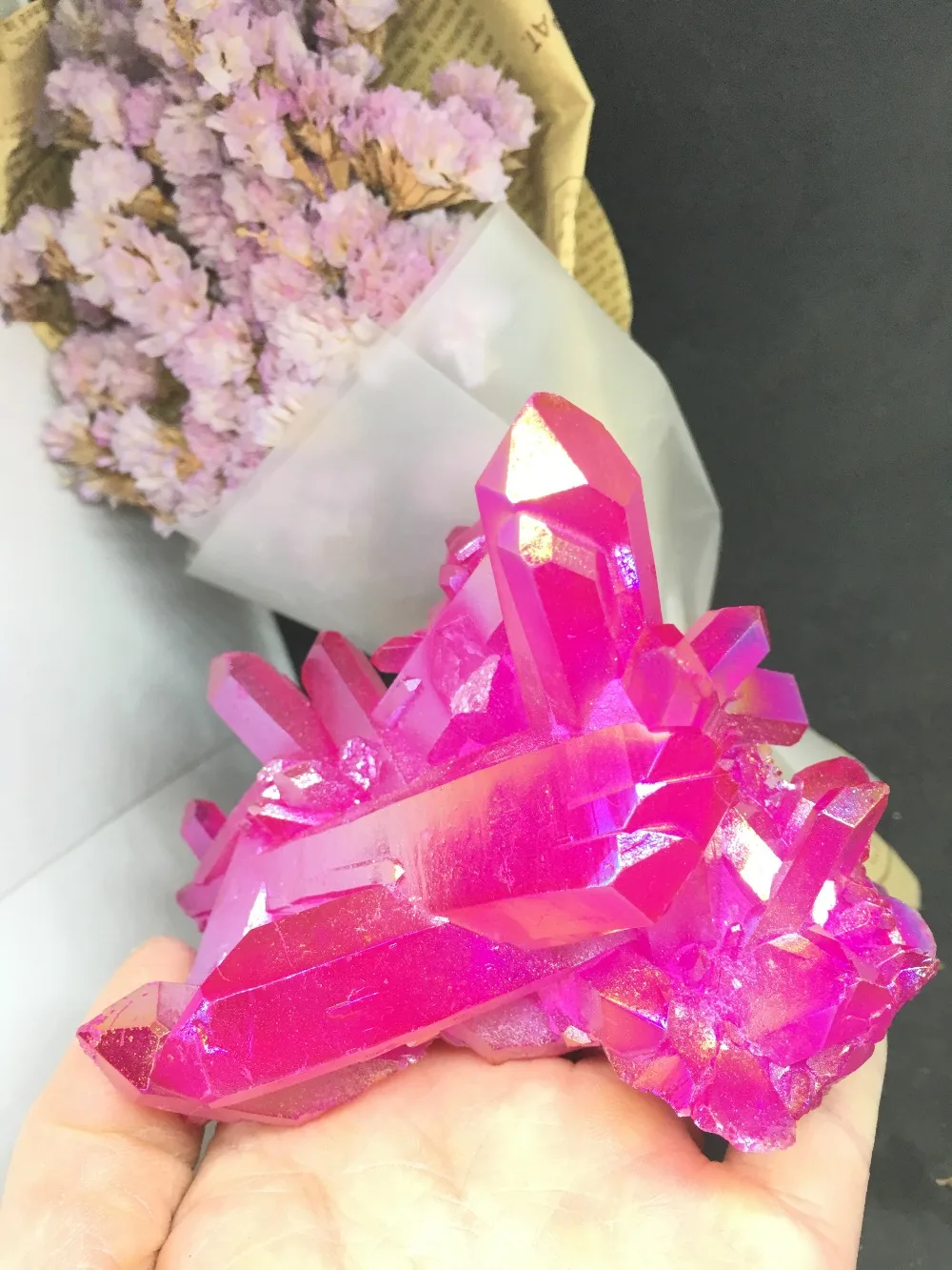 PRETTY Aura кварцевый кристалл висмута титана кремния скопления образцов|specimen| |