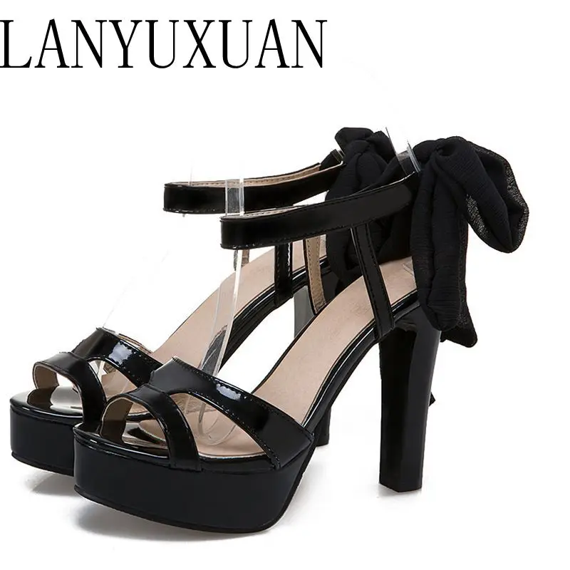 LANYUXUAN/2017 г. Новые сандалии Женская пикантная модная женская обувь большие размеры