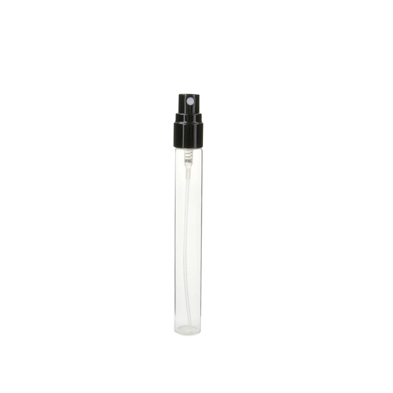50pcs/Lot 10ml Glass Perfume Bottle 1/3 OZ Women Cosmetic Sprayer Container Small Refillable Aluminum Cap Packaging Atomizer