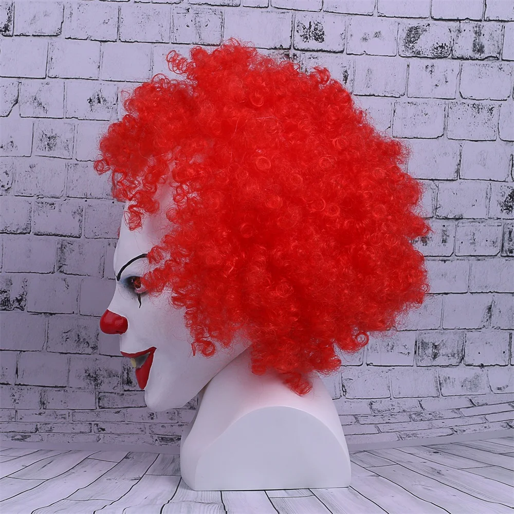Маска в стиле фильма Stephen King's It маски для косплея красные волосы клоун Джокер