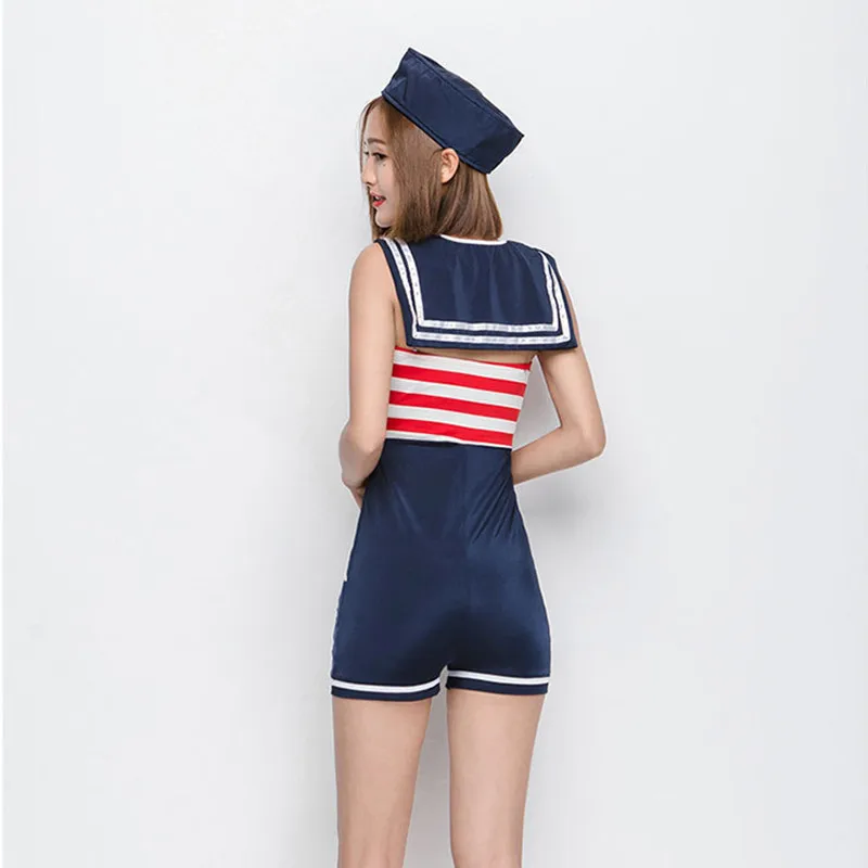 

New Sexy Girls Woman Navy uniform Cosplay Adult Halloween Sailor suit Costume Purim Carnival Nightclub bar Role play party dress