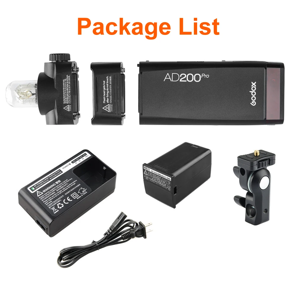 Godox AD200Pro наружная карманная вспышка 200Ws TTL 2 4G 1/8000 w/2900 mAh батарея Беспроводная X
