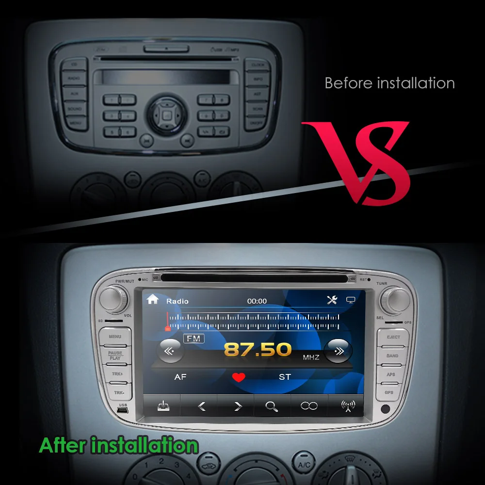 Автомобильный dvd-плеер 2 Din радио gps Navi для Ford Focus Mondeo Kuga C-MAX S-MAX Galaxy Аудио Стерео головное устройство мультимедиа 8G SD Карта BT