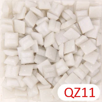 QZ11 200 г/280 шт. 10x10 мм 3/8 дюйма белый кварц мозаики крошечный мозаика хобби, DIY Материал поставщик, Мини Свободные кварцевые Стекло штук - Цвет: QZ11
