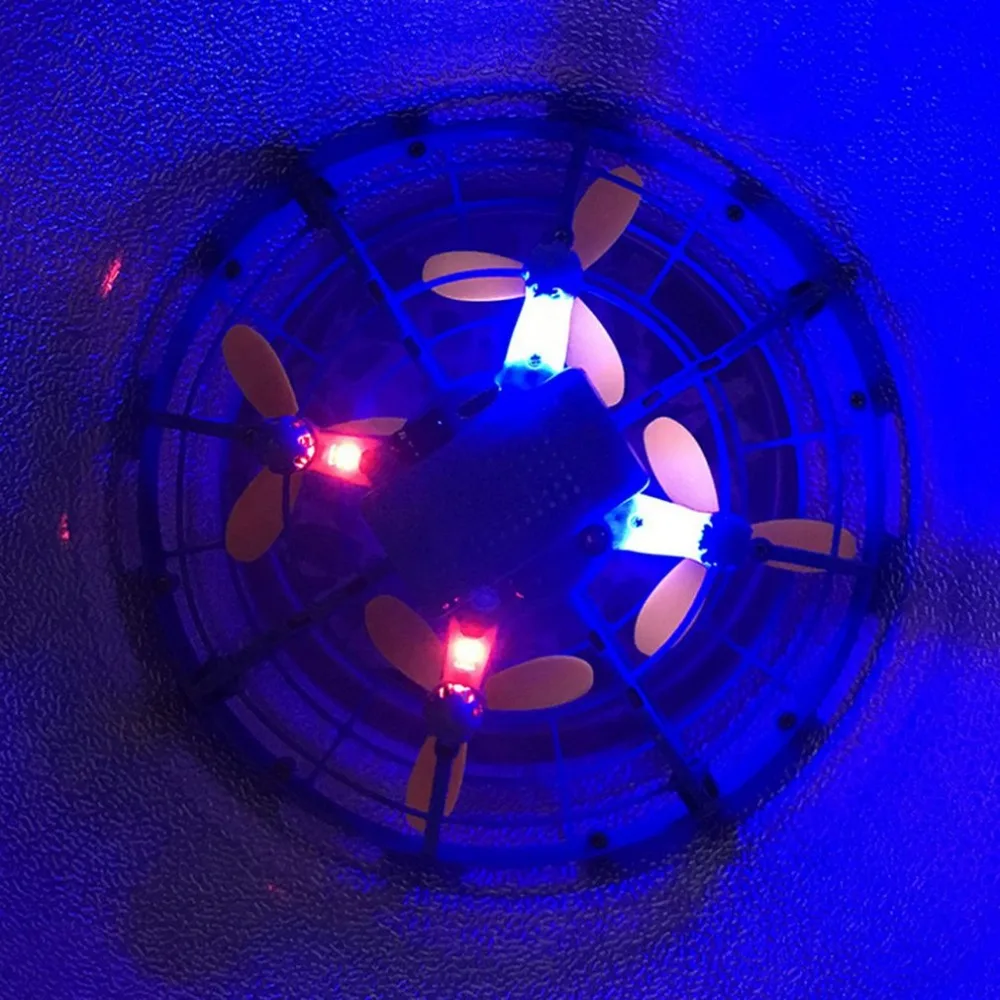 RC светодиодный Летающий Дрон антистресс Спиннер летающий рельеф индукция НЛО