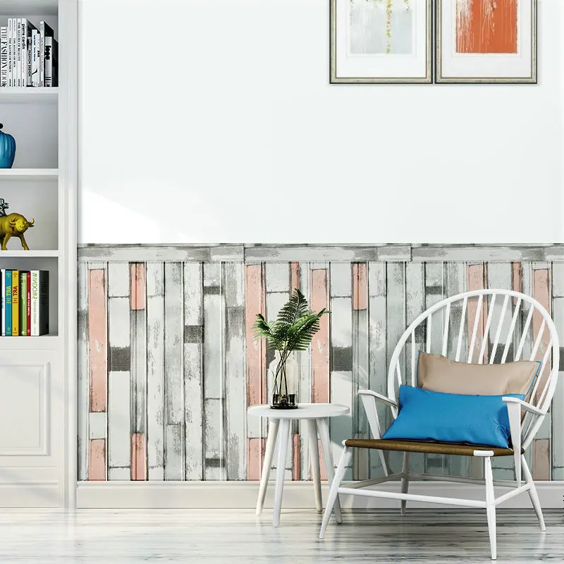 

Nordic cartoon INS Living room retro 3D wall sticker Waterproof bedroom TV background wallpaper Foam self-adhesive wallpaper