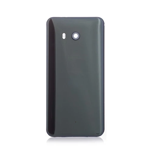 Black Witrigs для htc U11 крышка батареи с объективом камеры стеклянная дверь задняя крышка корпуса чехол - Цвет: Black