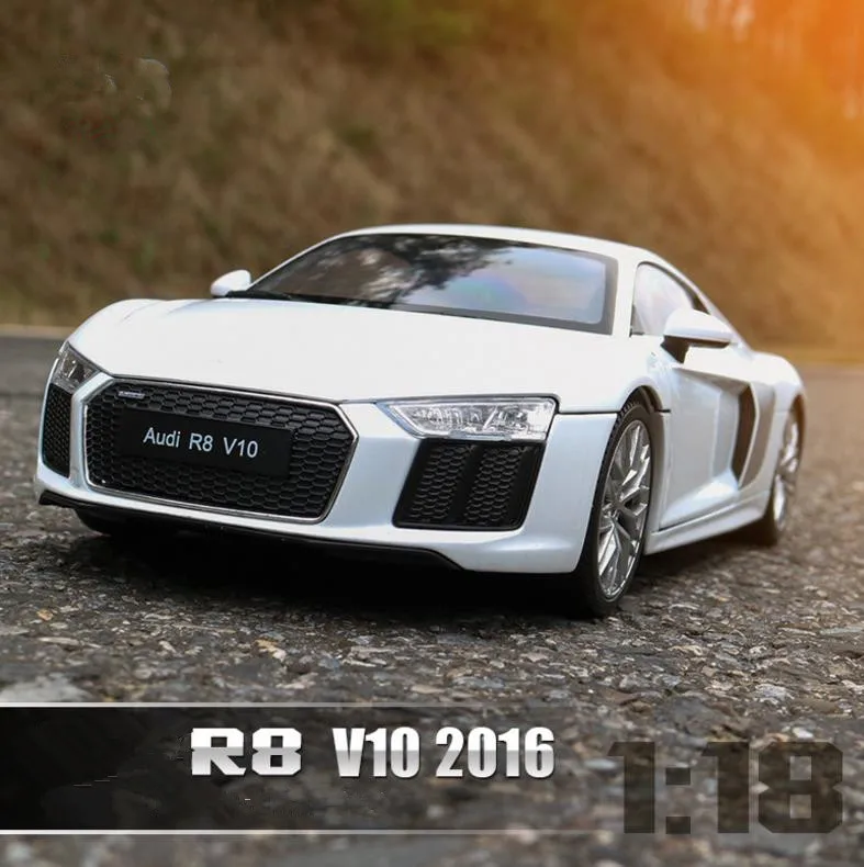 1:18 передовая Автомобильная игрушка из сплава высокая симуляция R8 V10 спортивный