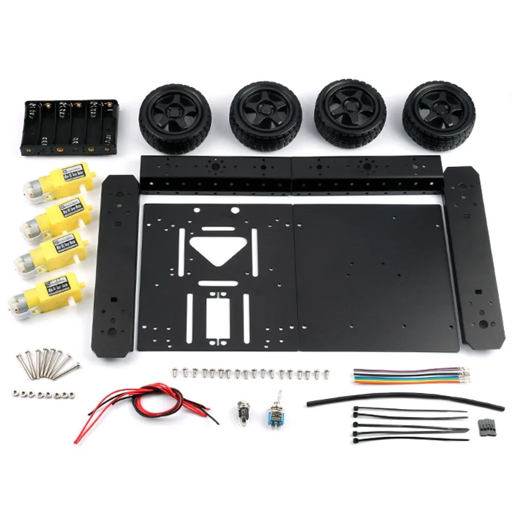 Умный робот 4WD автомобильный металлический шасси комплект для Arduino мотор