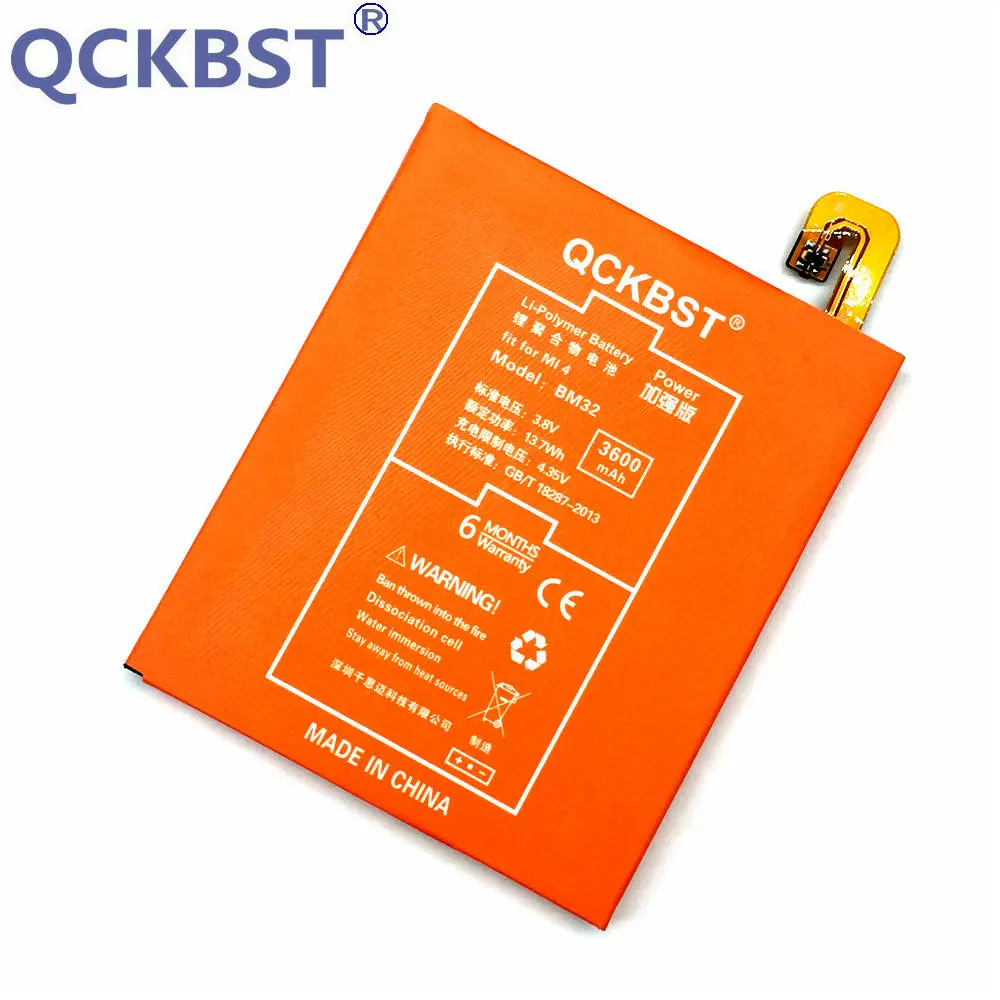 QCKBST BM32 3600mAh High Capacity Battery For Xiaomi Mi4 Mi 4 Original Replacement Phone Li-ion Batteries | Мобильные телефоны и
