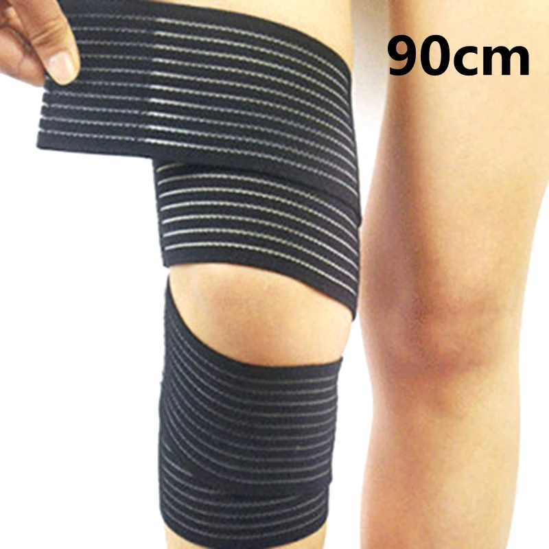 Black Belt 90cm CALOFE профессиональные защитные спортивные наколенники дышащая повязка наколенники для баскетбола, тенниса, велоспорта наколенники - Цвет: Black Belt 90cm