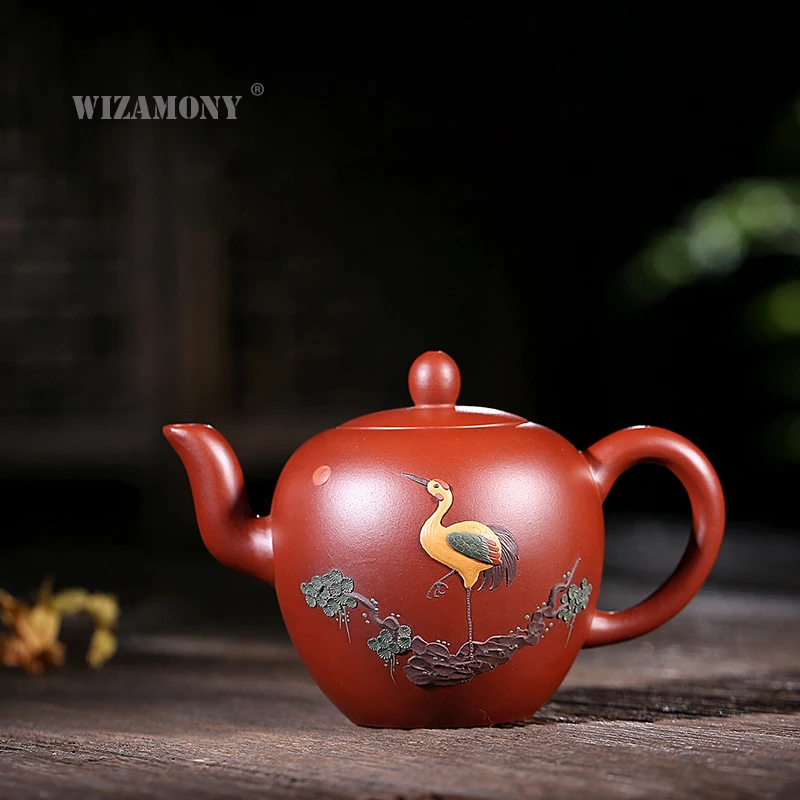 WIZAMONY ручной работы Фиолетовый Глиняный чайный набор Zisha Ceramics искусство чайник xishi