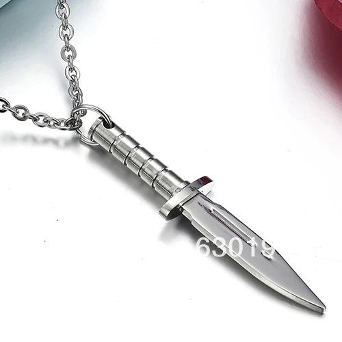 #NE100474 Wholesale Retail Fashion Jewelry 316L Stainless Steel pendant Necklaces Mens &quotKnife&quot Necklace | Украшения и