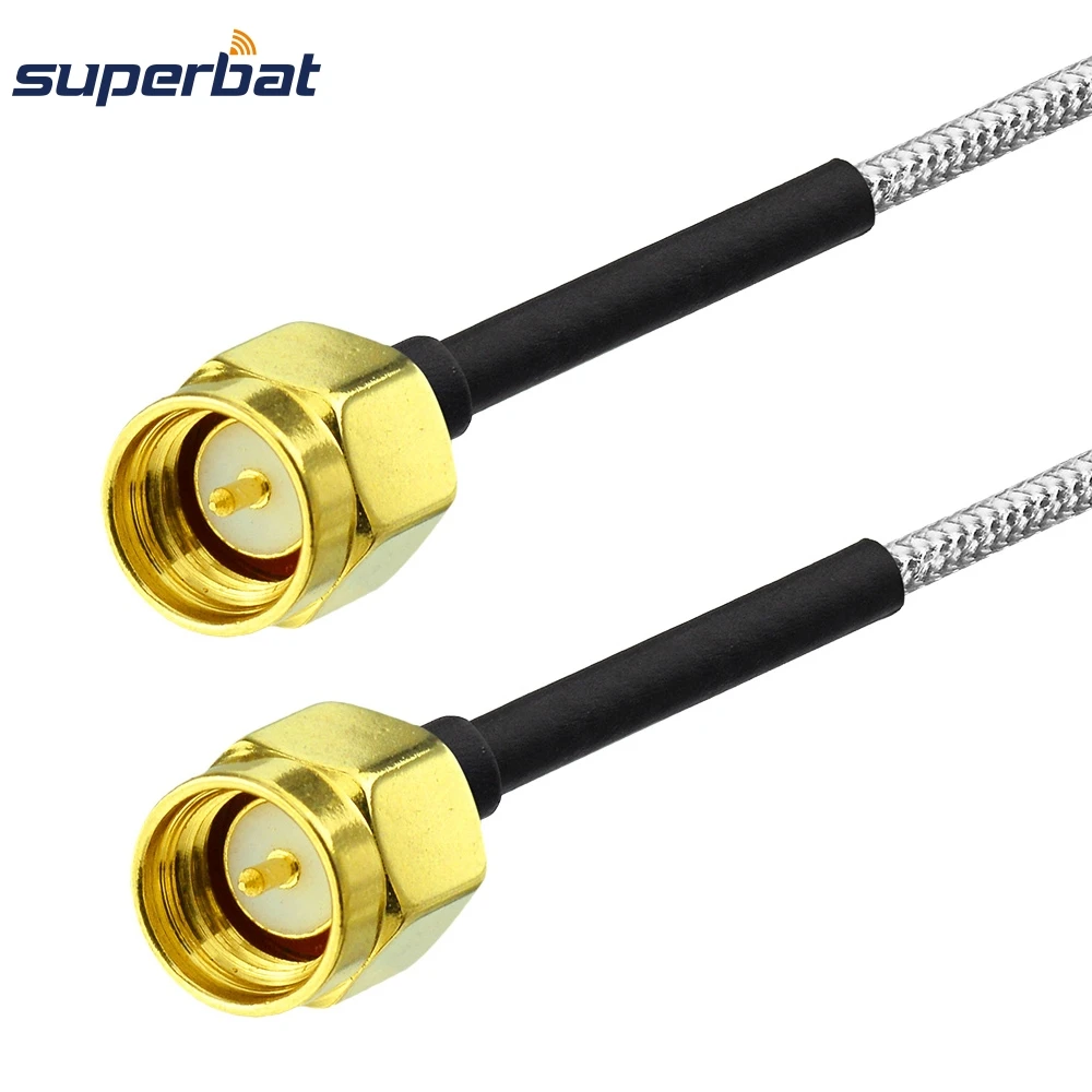 Телевизионная антенна Superbat со штекером SMA на прямой коннектор Pigtail RG405 086 15 см для
