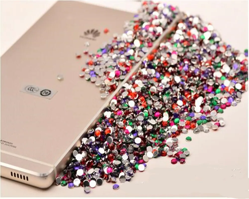 10000 шт 3 мм Свадебные украшения Стразы акриловые кристаллы алмазные ногти набор с