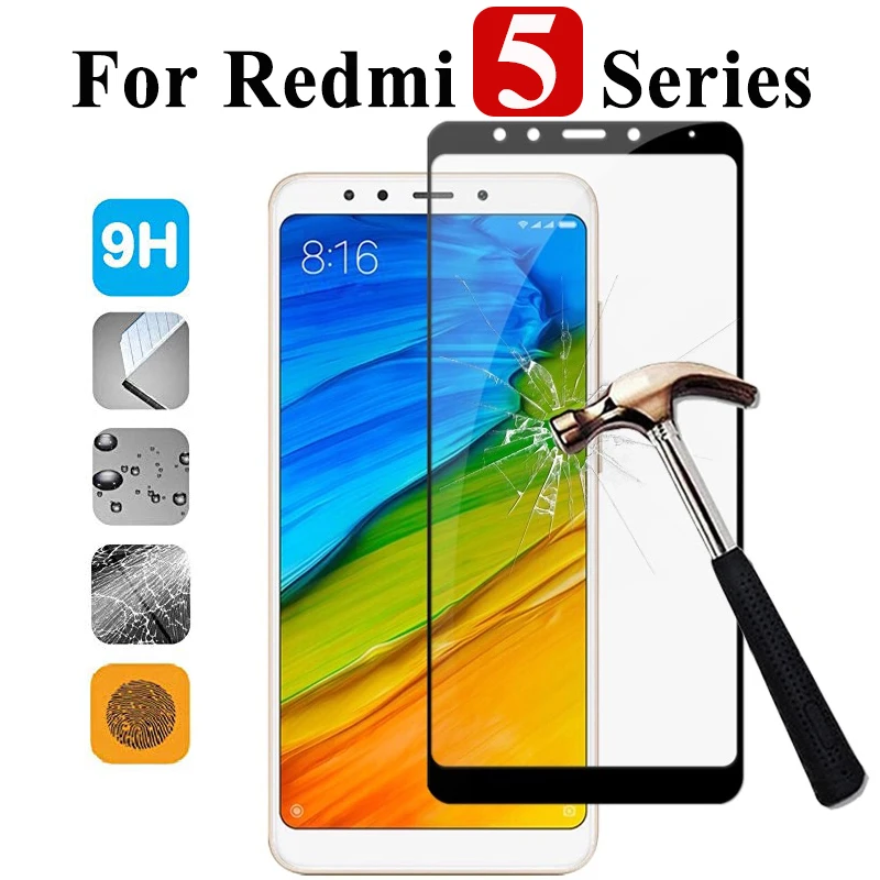 Закаленное стекло для xiaomi redmi note 5 Защита экрана на ksiomi red mi note5 pro 5a защитный чехол